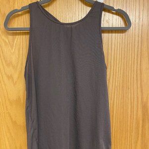 Fabletics Open Back Gray Tank Top Small